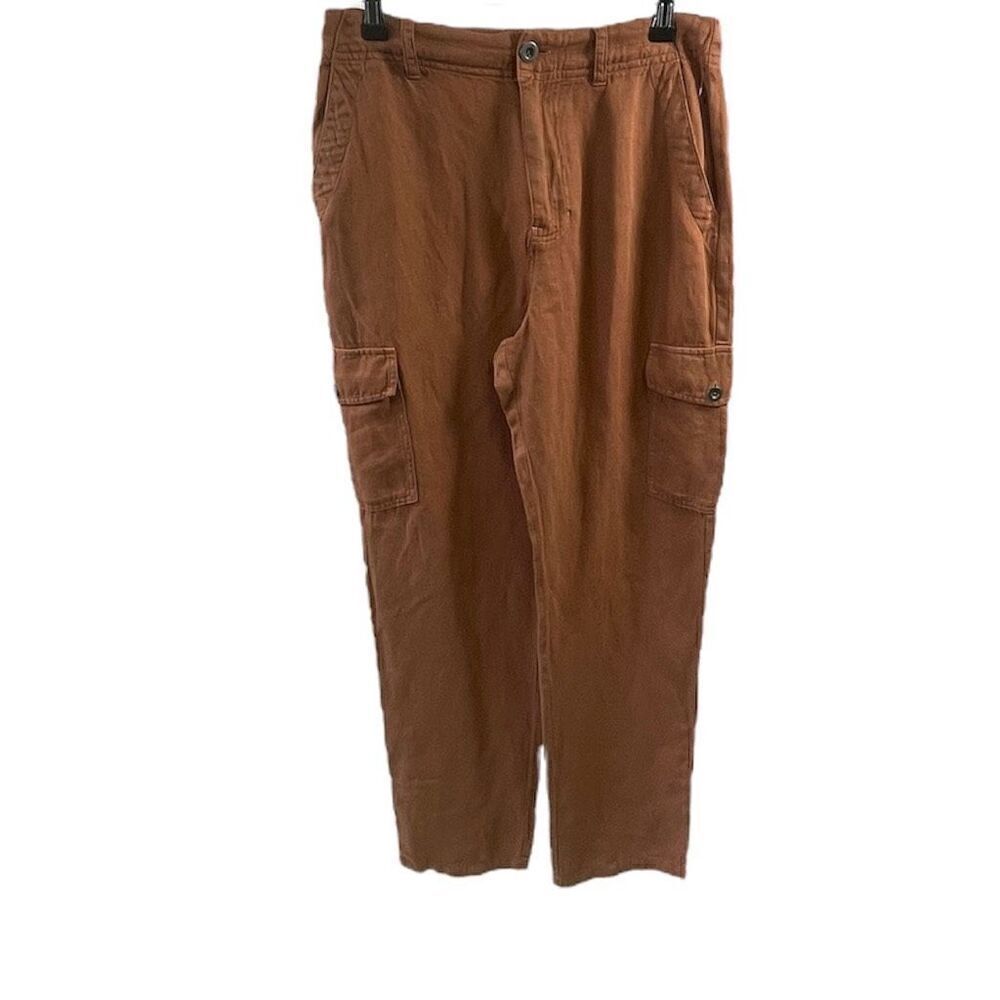 Cloth & Stone Lyocell Rust Cargo Pants Size 27